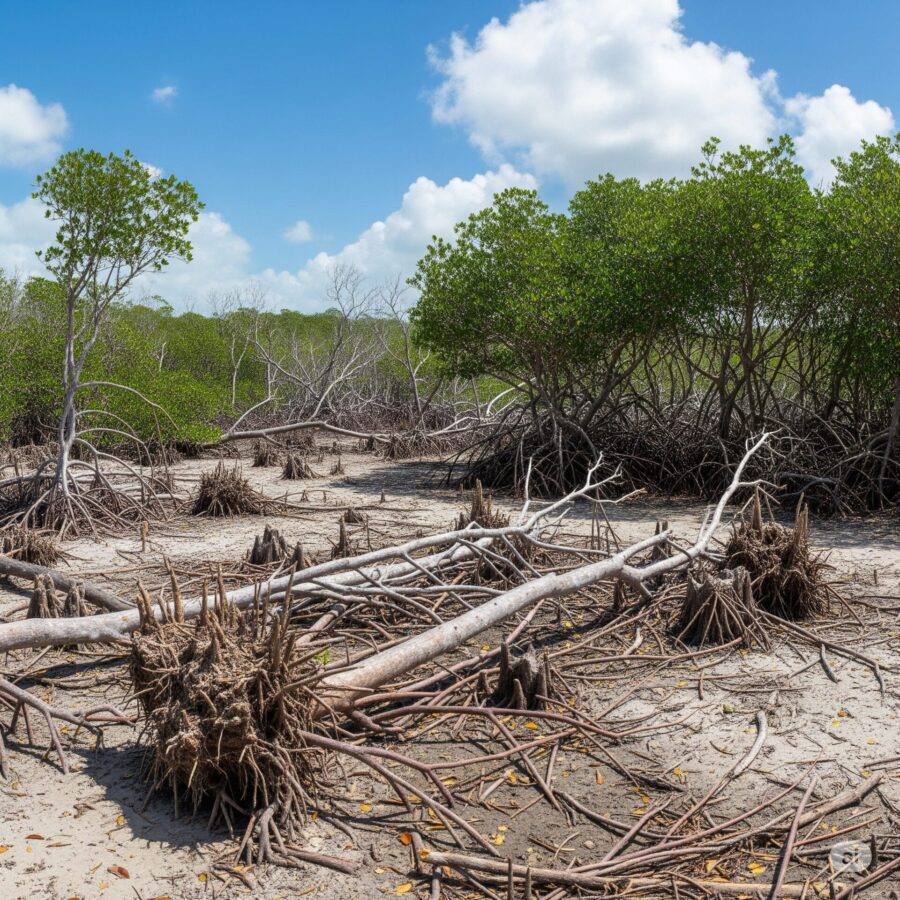 Manglar devastado