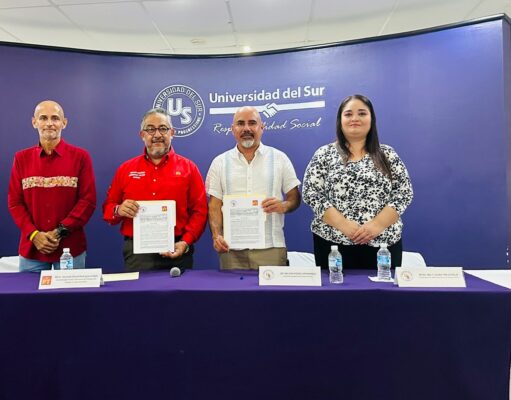Firman PT y Universidad del Sur convenio para apoyar educación de militantes