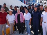 Acompaña Blanca Merari a la gobernadora, Mara Lezama, y a la titular de Semarnat, Alicia Bárcena, en la supervisión de la estrategia integral contra el sargazo