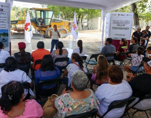 Cumple Ana Paty Peralta con obra integral en Calle 82, aún costado de la Universidad del Caribe