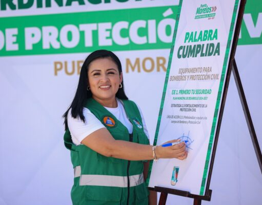 Reconoce Blanca Merari el valor y la entrega de Bomberos de Puerto Morelos