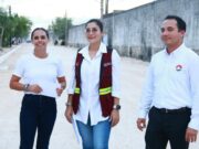 Supervisa Ana Paty Peralta mejoramiento vial en la Sm 103