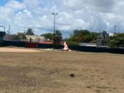 Arriba flamenco a partido de beisbol en Cancún