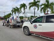 Autoridades de Benito Juárez atienden fuga de gas y clausuran pipa en cruce de Cancún