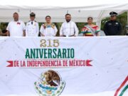 Preside Blanca Merari el Desfile de Independencia en Puerto Morelos