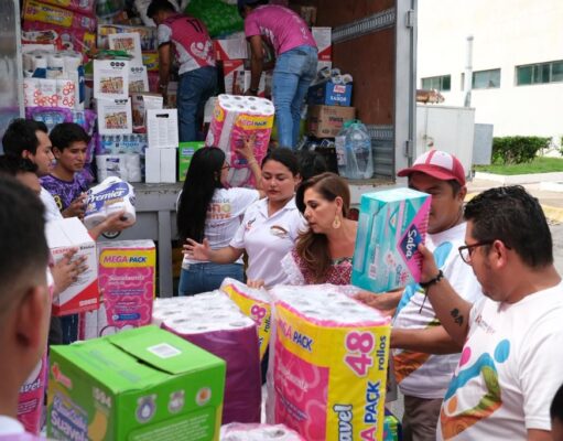Movilizan Mara y Vero Lezama junto con el Sistema DIF Quintana Roo, el envío de apoyo inmediato a estados afectados por lluvias