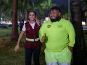 Constata Ana Paty Peralta labores de limpieza en av. Andrés Quintana Roo
