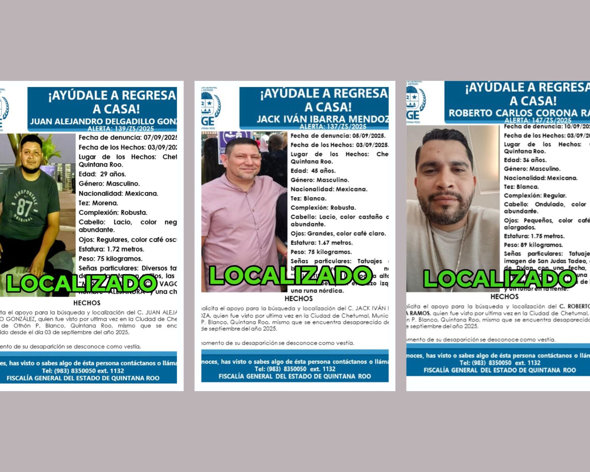Nayaritas localizados