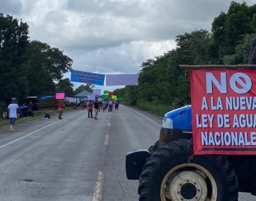 Protestan campesinos de Bacalar contra Ley de Aguas Nacionales