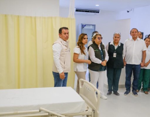 Mara Lezama recorrió, supervisó y agradeció a Alejandro Svarch la ampliación del Centro de Salud de Holbox
