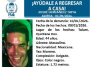 Tulum | Buscan a Josué Hernández Tapia, reportado como desaparecido